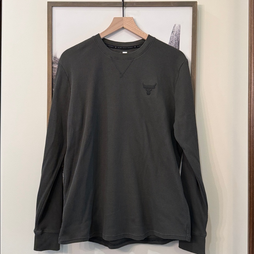 Under Armour Project Rock Waffle Long Sleeve Shirt - Picture 9 of 9